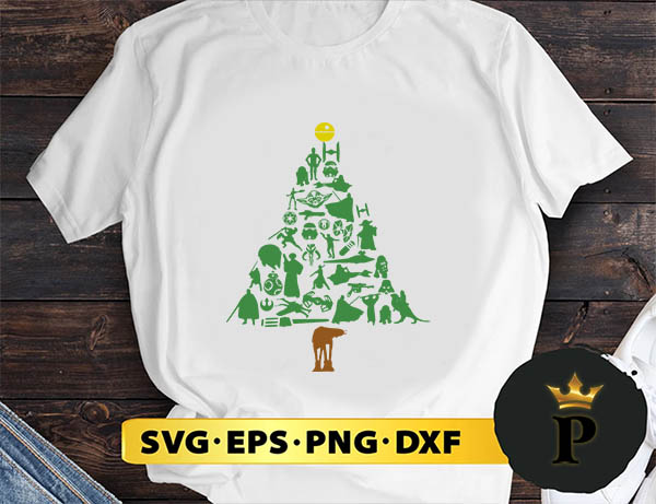 Star Wars Christmas Tree SVG, Merry Christmas SVG, Xmas SVG PNG DXF EPS