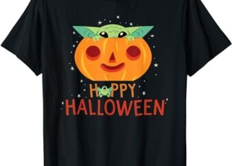 Star Wars The Mandalorian Grogu Happy Halloween T-Shirt PNG File
