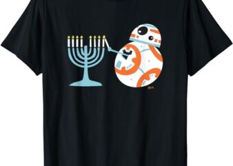 Star Warss BB-8 Lighting the Hanukkah Menorah T-Shirt PNG File
