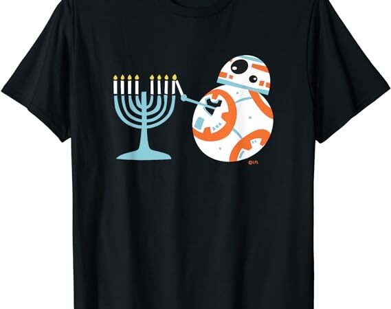 Star warss bb-8 lighting the hanukkah menorah t-shirt png file