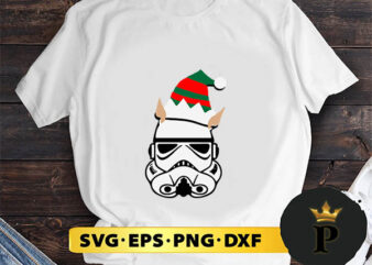 Stormtrooper Santa Claus Hat Christmas SVG, Merry Christmas SVG, Xmas SVG PNG DXF EPS