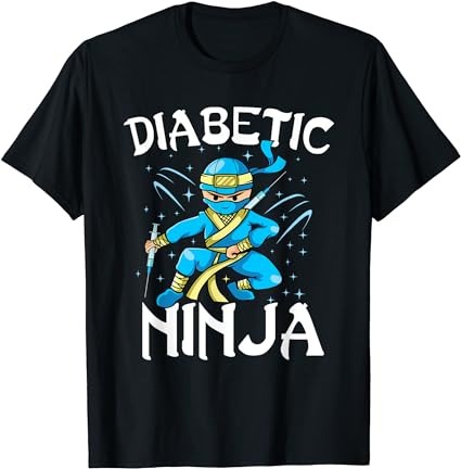 Support t1d diabetic ninja type 1 diabetes awareness month t-shirt png file