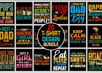 20 T-Shirt Design Bundle 3