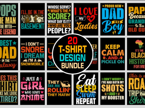 20 t-shirt design bundle 3