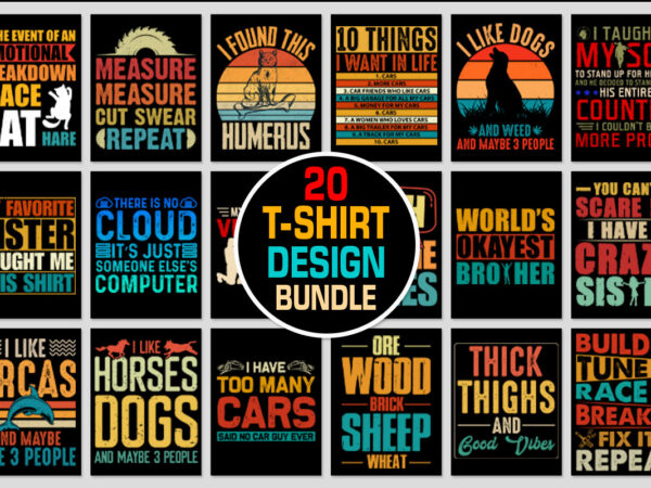T-shirt design bundle 4