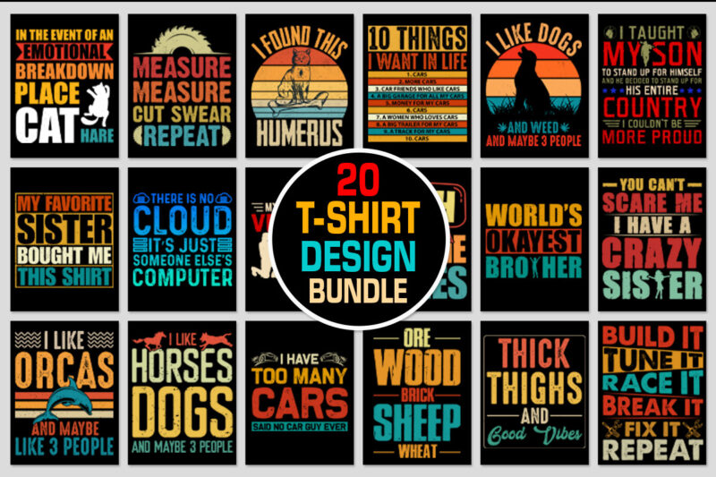 T-Shirt Design Bundle 4