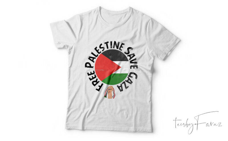 Free Palestine| T-shirt design for sale