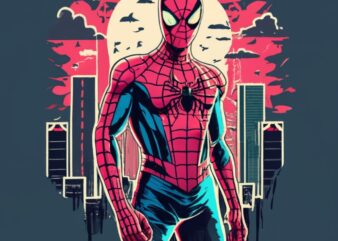 T-shirt Design text Saying ” The Amazing Spider-Man “Unique spiderman Tshirt design PNG File