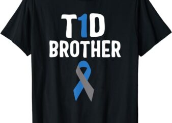 T1D Brother Diabetes Awareness Type 1 Insulin Pancreas T-Shirt