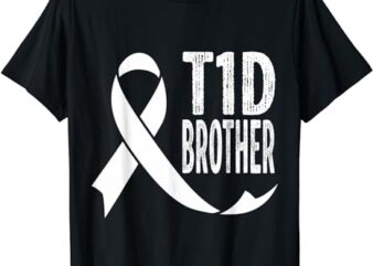 T1D Brother, Funny Gift for Diabetic Men, Diabetes Awareness T-Shirt