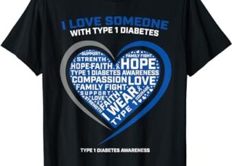 T1D Men Women Youth Kids Diabetic Type 1 Diabetes Awareness T-Shirt PNG File