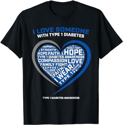 T1d men women youth kids diabetic type 1 diabetes awareness t-shirt png file