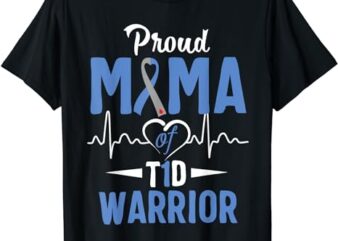 T1D Proud Mama Diabetes Awareness Type 1 Insulin Pancreas T-Shirt
