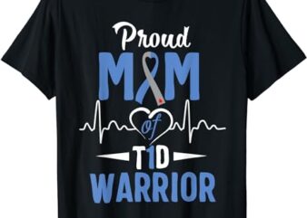 T1D Proud Mom Diabetes Awareness Type 1 Insulin Pancreas T-Shirt