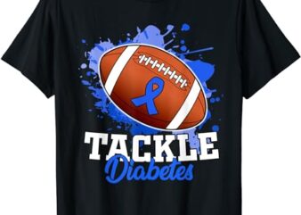 Tackle Diabetic Blue Diabetes Type 1 Awareness Warrior Men T-Shirt