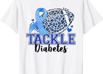 Tackle Diabetic Blue Diabetes Type 1 Awareness Warrior Men T-Shirt PNG File