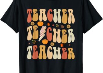 Teacher Fall Autumn Vibes Back To School Maple Leaf Women T-Shirt