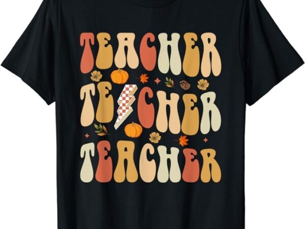 Teacher fall autumn vibes back to school maple leaf women t-shirt