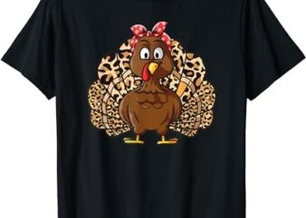Thanksgiving Leopard Turkey Thanksgiving Autumn Fall season T-Shirt