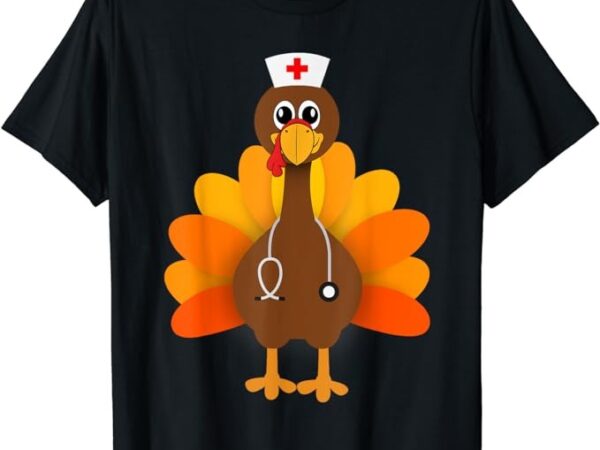 Thanksgiving scrub tops women turkey nurse holiday nursing t-shirt