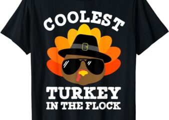 Thanksgiving Shirts for Men Boys Toddler Kids Coolest Turkey T-Shirt