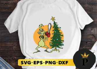 The Grinch Christmas Tree SVG, Merry Christmas SVG, Xmas SVG PNG DXF EPS