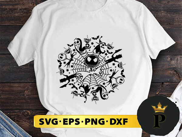 The nightmare before christmas mandala svg, merry christmas svg, xmas svg png dxf eps t shirt designs for sale