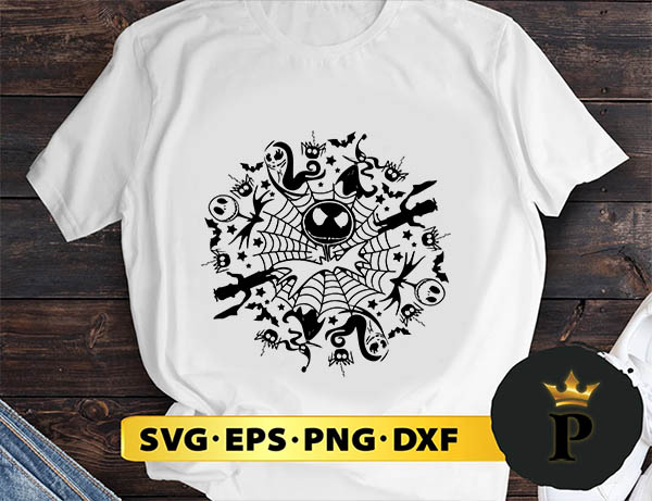 The Nightmare Before Christmas Mandala SVG, Merry Christmas SVG, Xmas SVG PNG DXF EPS