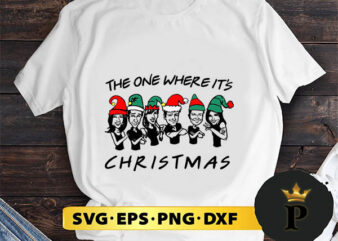 The One Where It’s Christmas Friends TV show SVG, Merry Christmas SVG, Xmas SVG PNG DXF EPS