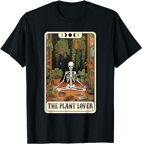 The Plant Lover Tarot Card Halloween Skeleton Stay Spooky T-Shirt png file