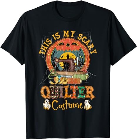 This Is My Scary Quilter Costume Pumpkin Halloween Quilting T-Shirt PNG File