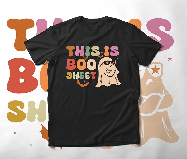 This Is Some Boo Sheet Svg Ghost Groovy Halloween Costume