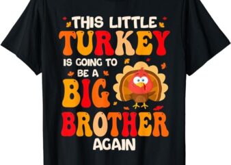This Lil Turkey Going To Be A Big Brother Again Thanksgiving T-Shirt