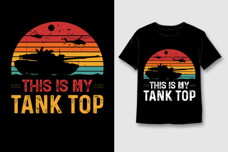 Retro Vintage Sunset T-Shirt Design Bundle