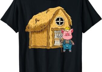 Three Pigs Lazy Halloween Costume – Straw House T-Shirt PNG File