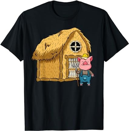 Three pigs lazy halloween costume – straw house t-shirt png file