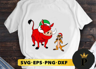 Timon And Pumba Christmas SVG, Merry Christmas SVG, Xmas SVG PNG DXF EPS