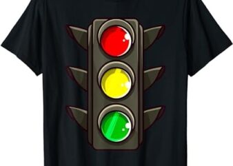 Traffic Light Halloween Costume Stop Go Green Yellow Red T-Shirt PNG File
