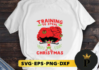 Training To Steal Christmas SVG, Merry Christmas SVG, Xmas SVG PNG DXF EPS t shirt designs for sale