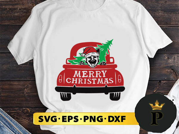 Truck with dog and christmas tree svg, merry christmas svg, xmas svg png dxf eps t shirt designs for sale