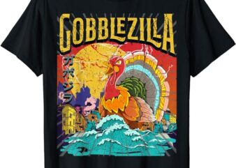 Turkey Day Thanksgiving Gobblezilla T-Shirt T-Shirt PNG File