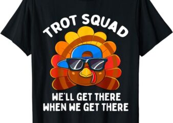 Turkey Trot Squad Funny Thanksgiving Running Costume T-Shirt