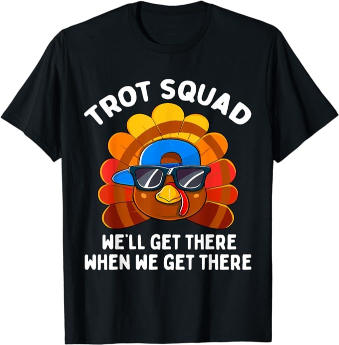 Turkey Trot Squad Funny Thanksgiving Running Costume T-Shirt