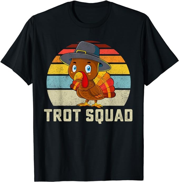 Turkey Trot Squad Thanksgiving Run Costume Men Women Kids T-Shirt
