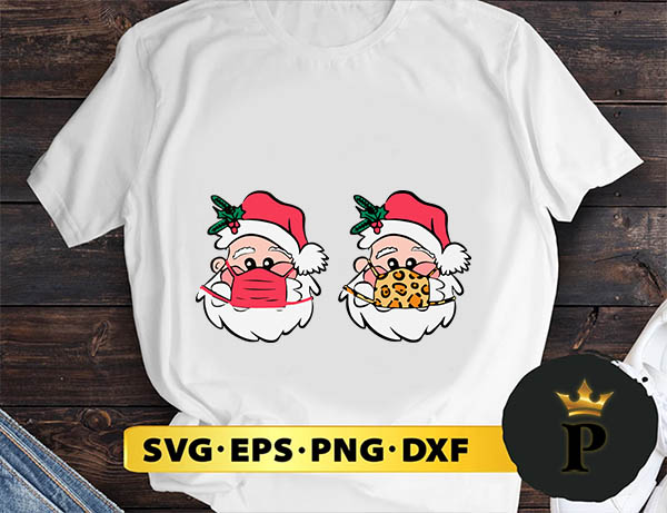 Two Santa Christmas SVG, Merry Christmas SVG, Xmas SVG PNG DXF EPS