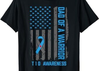 Type 1 Diabetes Awareness T1D Dad of Warrior Type 1 Diabetic T-Shirt PNG File