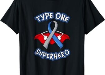 Type 1 Diabetes Superhero Awareness Gift Diabetic Boys Girls T-Shirt PNG File