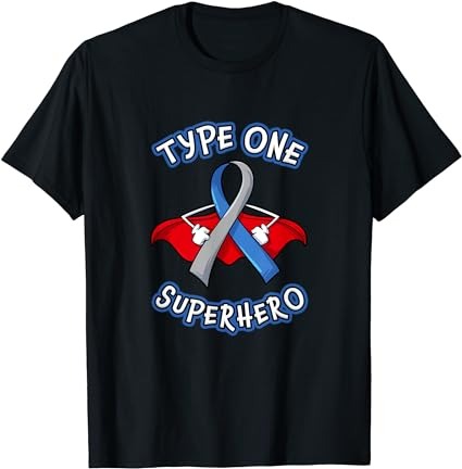 Type 1 diabetes superhero awareness gift diabetic boys girls t-shirt png file