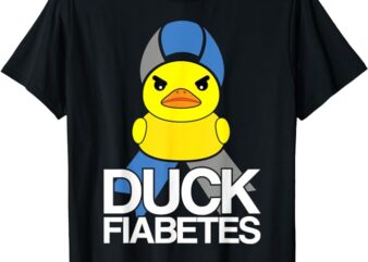 Type 1 Diabetes T1D Duck Fiabetes For Diabetes Awareness T-Shirt