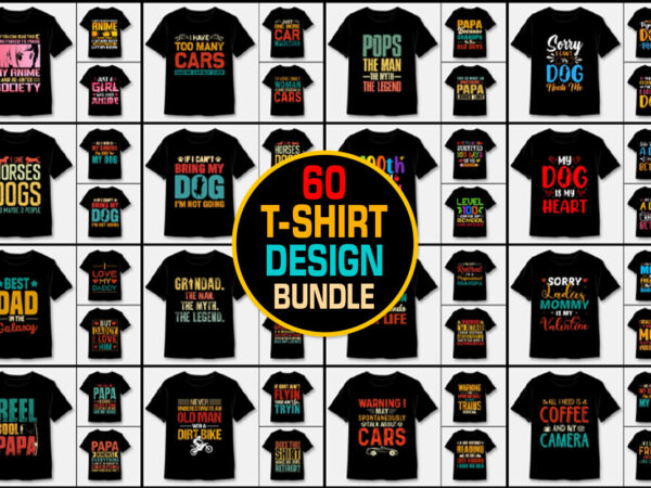 Typography t-shirt design bundle